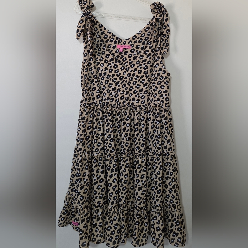 Simply Southern Leopard Print Babydoll Sundress Party Vacation Casual Medium